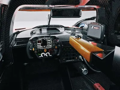 ferrari 499p le mans hypercar Low-poly 3D model