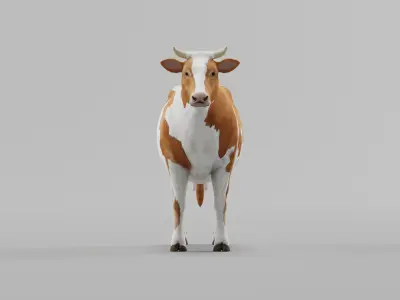 Diary Milk Cow  Animal Low-poly 3D model