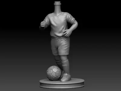 3D Printable Football Kid Bubble Head 3D print model