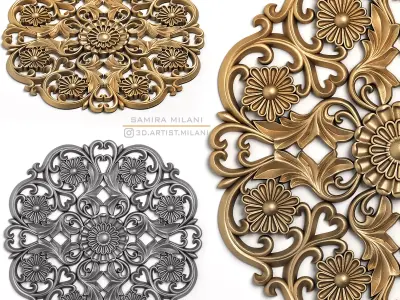Round rosette 11 3D model
