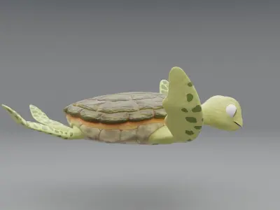 3D Seaturtle Cartoon 3D model