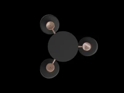 Ari 3 Light Pendant Black Low-poly 3D model