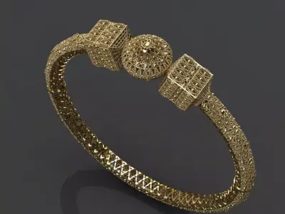 Beautiful Gold Bangles - 3D Printable File- 3D Print Model 3D print model