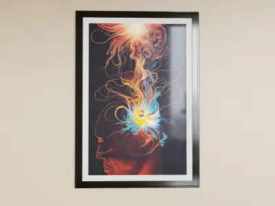 Framed Artwork Surrealist Portrait 1 3D model