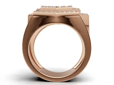 Luxury Star-Shaped Diamond Ring 3D print model