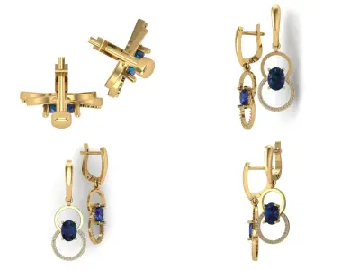 Earrings bi30 3D print model