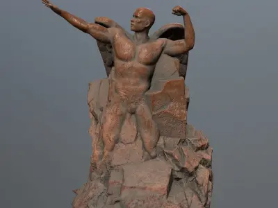 Man statue 1 Low-poly 3D model purchase