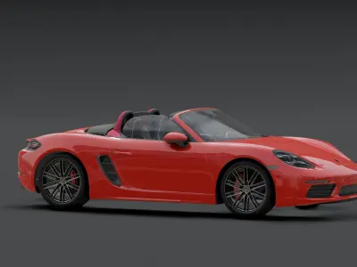 Porsche 718 boxter S Low-poly 3D model