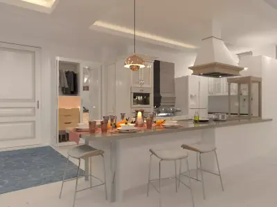 mini kitchen 3D model