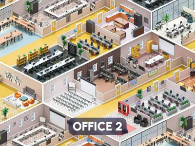 Office 2 Low-poly 3D model