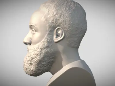 James Harden bust 3D print model