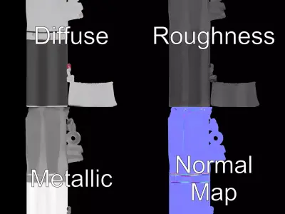 Sleek Dental Tool Model Pack for Professional Visualization Low-poly 3D model