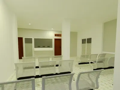 the hospital clinic design interior 3D print model