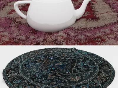 Round Rug Set 55 3D model