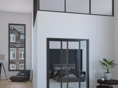 Minimalist Bedroom 3D model