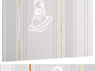 wall panel 3D model 7