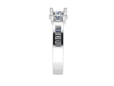 3 Stone Ring 4008 3D print model