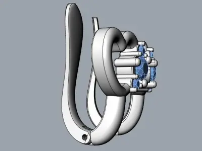 Heart-shaped children earrings  3D print model