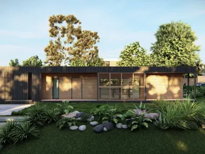 Forest villa-Casa Scene-Modern Villa 3D model