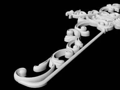 Central decor ornament for furniture 3D model 912