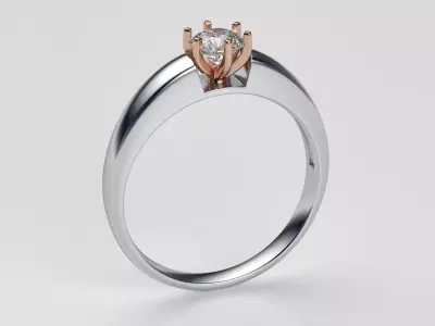 Diamond ring 3D print model