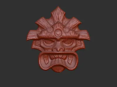 tiki mask  3D print model