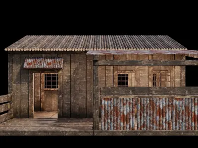 Medieval Houses 70- 4K Textures Game Ready Low-poly 3D model