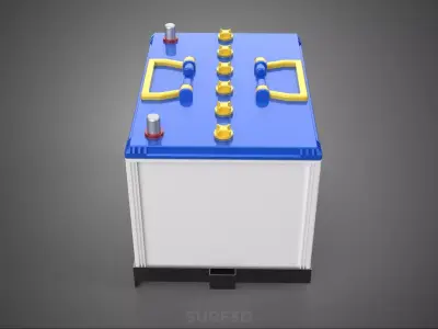 BRACKET HOLDER MOUNT CASE ACCU BATTERY ACCUMULATOR VEHICLE VOLT 3D model