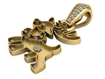 GOAD ANIMAL PENDANT 3D PRINTBLE MODEL  3D print model