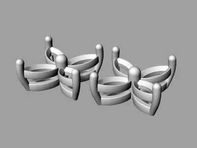 Marquise earrings 3D print model 3D print model