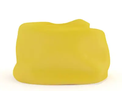 Pouf Yellow 3D model