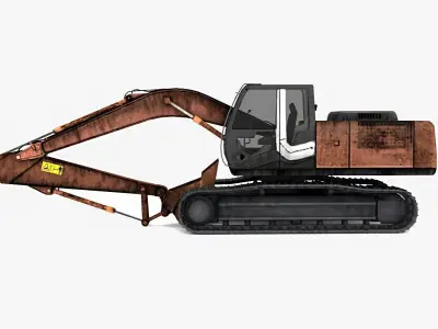 Excavator - Low Poly Low-poly 3D model