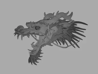Dragon Head 3D model 6