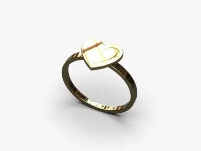 Heart ring Free 3D print model buy