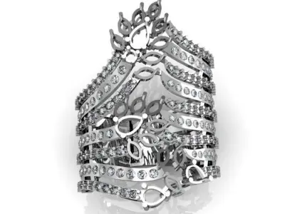 cocktail ring 3D print model buy