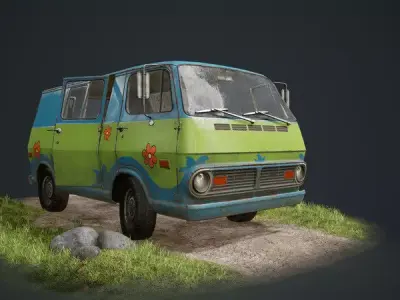 Mystery Machine Scooby Low-poly 3D model