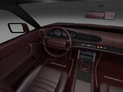 Porsche 944S w interior 3D model