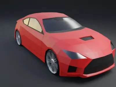 Low Poly Car Lexus RCF Low-poly 3D model