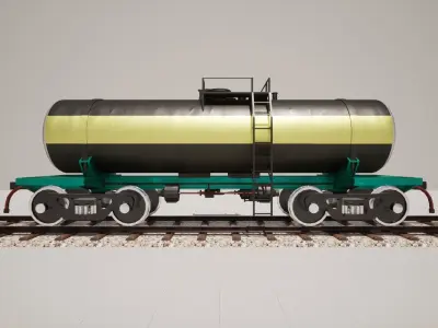 Animated game-ready TankcarV0 Low-poly 3D model