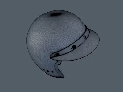 Vintage Classic F1 Helmet 3D model
