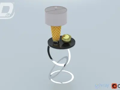 Yorjan Side Table Set 3D model
