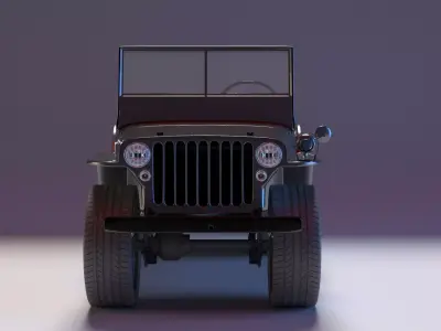 1945 Willys MB Jeep model 3D model