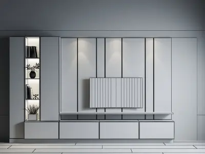 Wall TV set 2 3D model