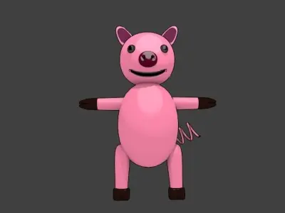 Cartoon Pig 3D model get