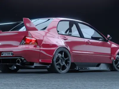 High-Poly Mitsubishi Lancer EVO VIII 3D model