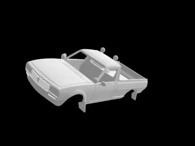 Peugeot 504 pickup rally 3D print model
