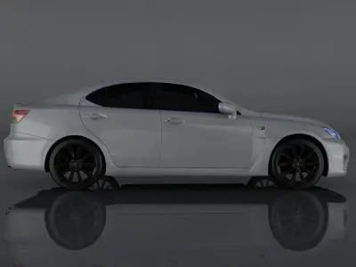 Lexus IS F Low-poly 3D model