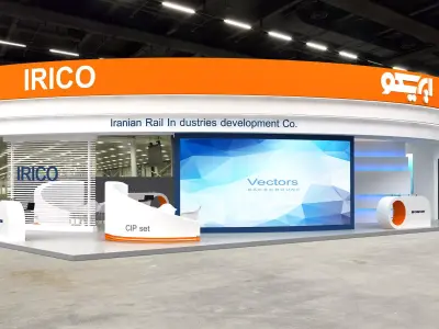 exhibition Low-poly 3D model