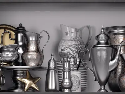 Kitchen 5 shelf 3D model