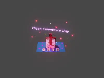 Gift Box Low-poly 3D model